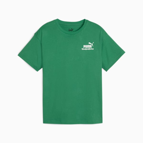 Playera estampada para niños mayores ESS+ MID 90s, Archive Green, extralarge