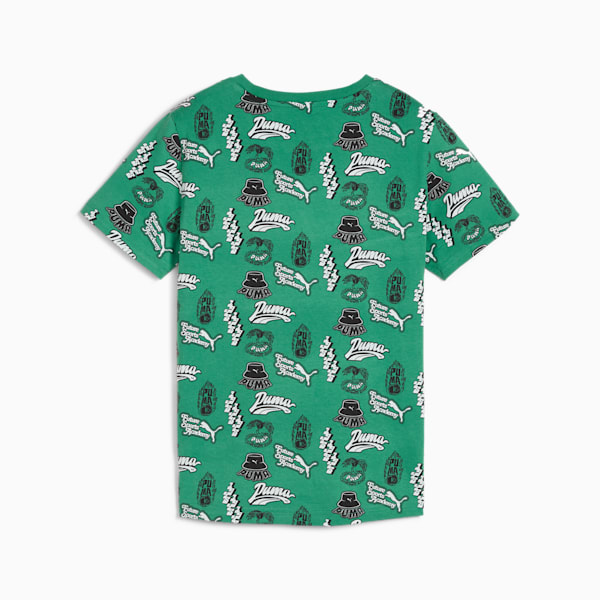 ESS+ MID 90s AOP Big Kids' Tee, Archive Green, extralarge