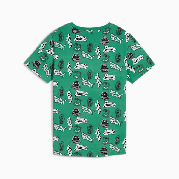 T-shirt à motif intégral 90's ESS+ Enfant et Adolescent, Archive Green, extralarge