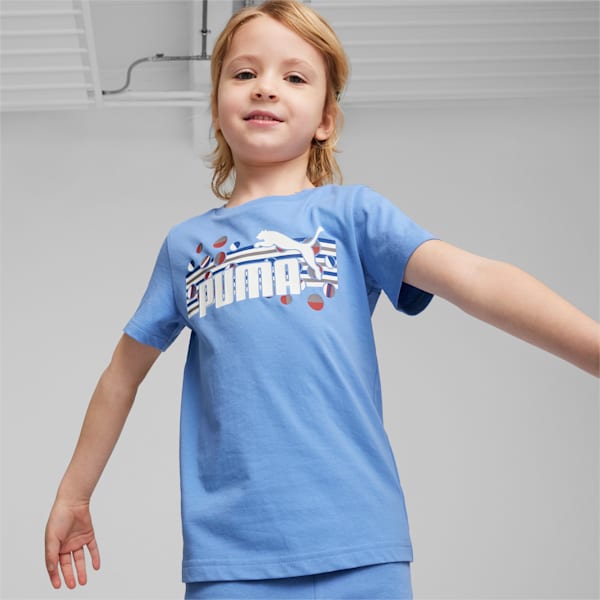 SUMMER CAMP Kids' T-shirt, Blue Skies, extralarge-IND