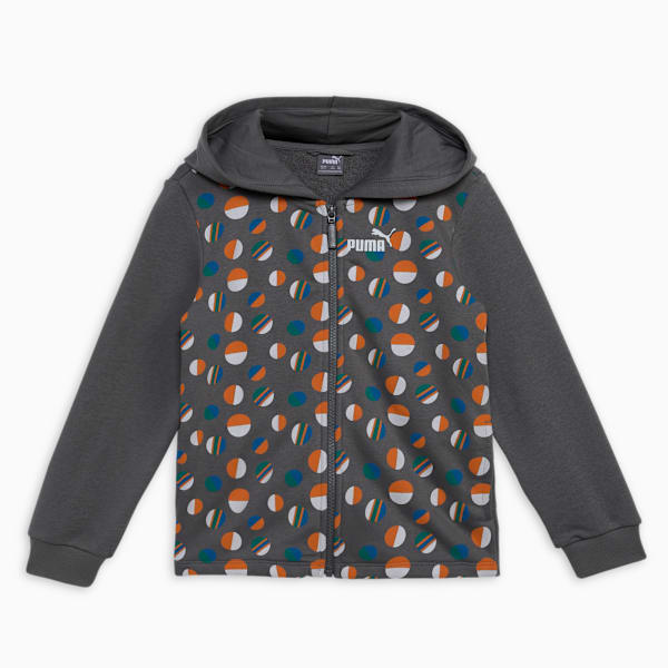 SUMMER CAMP Kids' Full-Zip Hoodie, Cast Iron, extralarge-IND