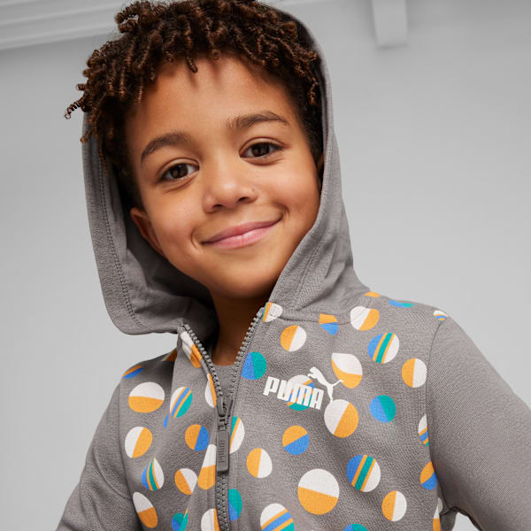 SUMMER CAMP Kids' Full-Zip Hoodie, Cast Iron, extralarge-IND