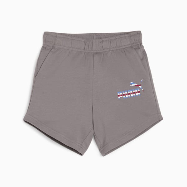Shorts para niños ESS+ SUMMER CAMP, Cast Iron, extralarge