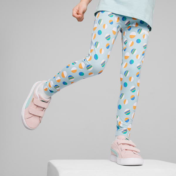 ESS+ SUMMER CAMP Little Kids' Leggings, Turquoise Surf, extralarge