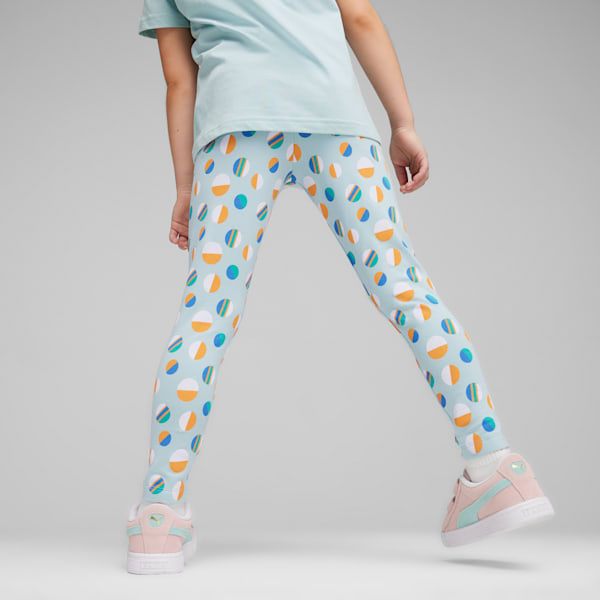 SUMMER CAMP Kids' Leggings, Turquoise Surf, extralarge-IND