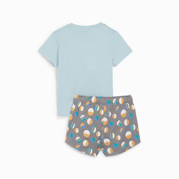 Conjunto de playera y shorts para infantes ESS+ Summer Camp, Turquoise Surf, extralarge