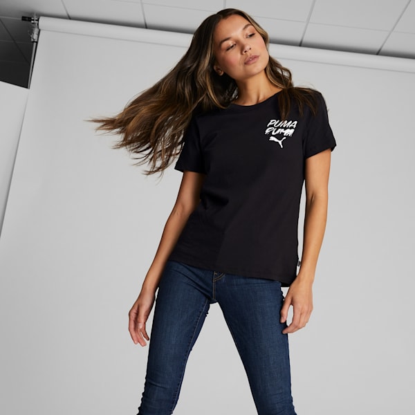 Move Women's Graphic Tee, PUMA Black, extralarge