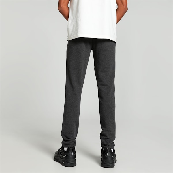 Knitted Graphic Men's Slim Fit Pants, Dark Gray Heather, extralarge-IND