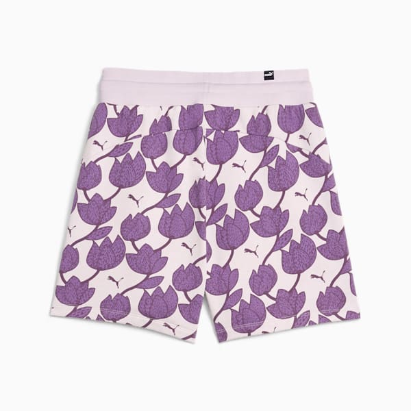 Shorts con estampado floral para mujer BLOSSOM, Grape Mist, extralarge
