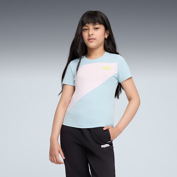 PUMA POWER Big Kids' Tee, Turquoise Surf, extralarge
