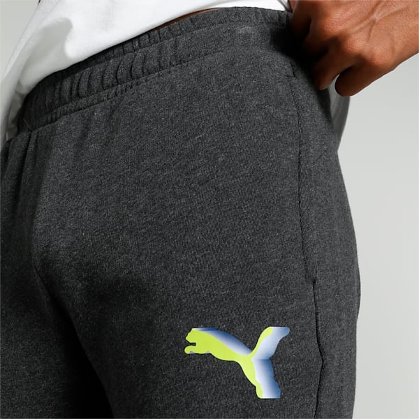 Men's Knitted Graphic Slim Fit Pants, Dark Gray Heather, extralarge-IND