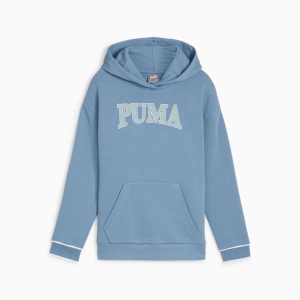 Sudadera con capucha PUMA SQUAD para niños grandes, Zen Blue, extralarge