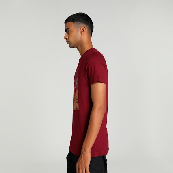 Modern Graphic Slim Fit T-shirt, Intense Red, extralarge-IND