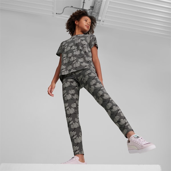 Dark Grey Camo Kid's Leggings