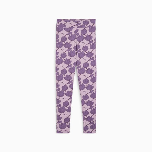 ESS+ BLOSSOM Big Kids' Girls' Leggings, Grape Mist, extralarge