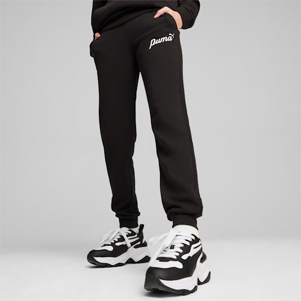 Buy PUMA Black Polyester Elastane Regular Fit Boys Sports Track Pants