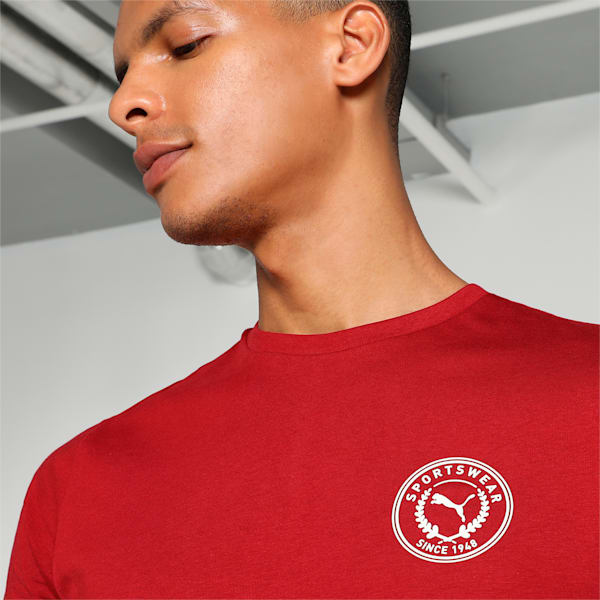 Varsity Graphic Men's Slim Fit T-shirt, Intense Red, extralarge-IND