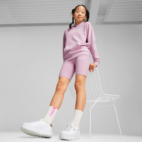 Mallas cortas para niñas ESS+ Blossom, Grape Mist, extralarge