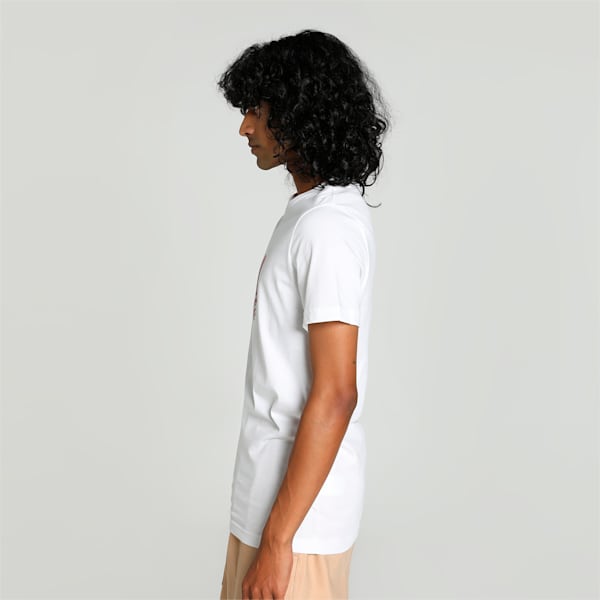 Men's Sport Graphic Slim Fit T-shirt, PUMA White, extralarge-IND