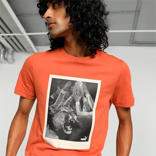 Men's Sport Graphic Slim Fit Tee, Chili Powder, extralarge-IND