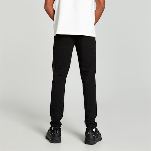 Stylized Logo Men's Slim Fit Pants, PUMA Black, extralarge-IND