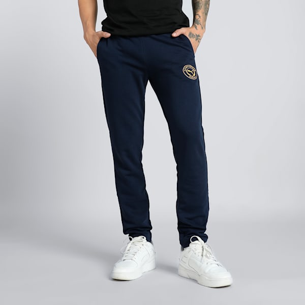 Men's Varsity Graphic Slim Fit Pants, PUMA Navy, extralarge-IND