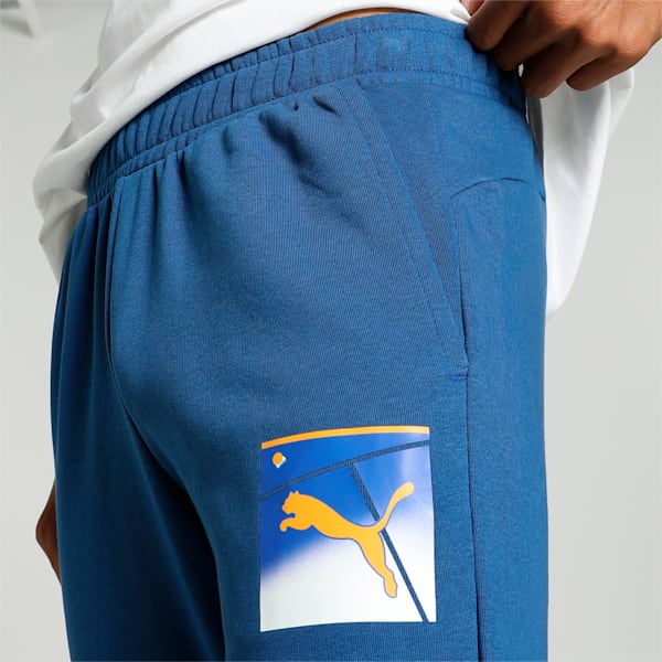 Men's Sport Graphic Slim Fit Pants, Lake Blue, extralarge-IND