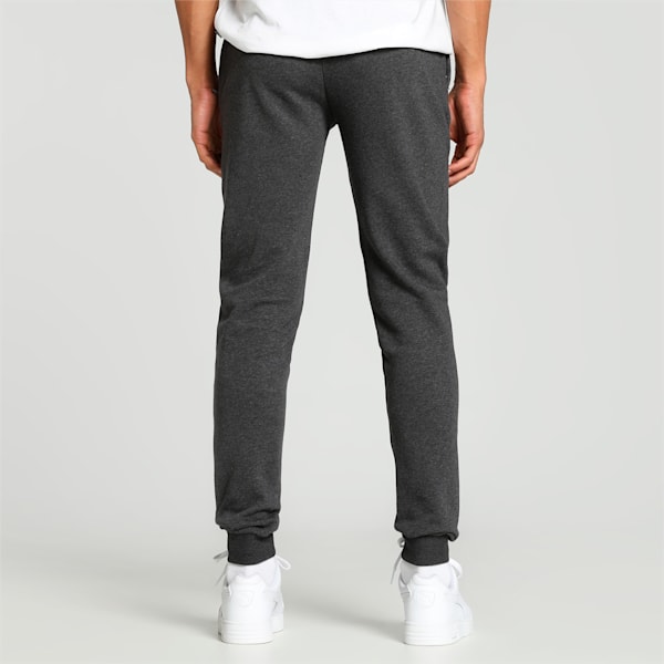 Men's Zippered Graphic Slim Fit Pants, Dark Gray Heather, extralarge-IND