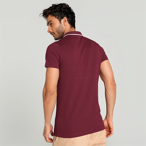 Collar Tipping Men's Slim Fit Polo, Team Regal Red, extralarge-IND