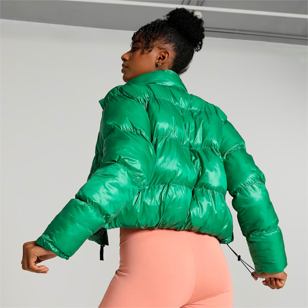 Classics Women's Padded Puffer Jacket, Archive Green, extralarge-IND