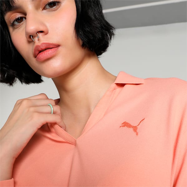 ESS Women's Polo Tee, Poppy Pink, extralarge-IND