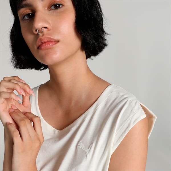 ESS Extended Shoulder Women's Tee, Warm White, extralarge-IND