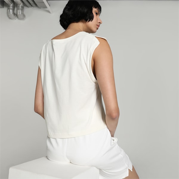 Women's Extended Shoulder Tee, Warm White, extralarge-IND