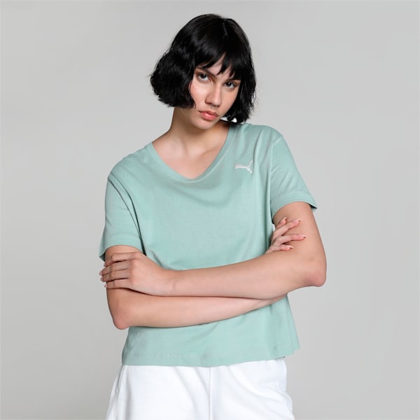 ESS Back Crossover Women's T-shirt, Green Fog, extralarge-IND