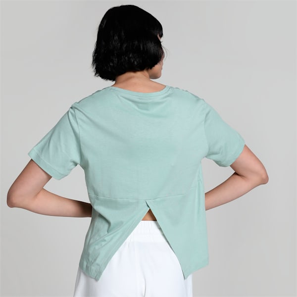 ESS Back Crossover Women's T-shirt, Green Fog, extralarge-IND