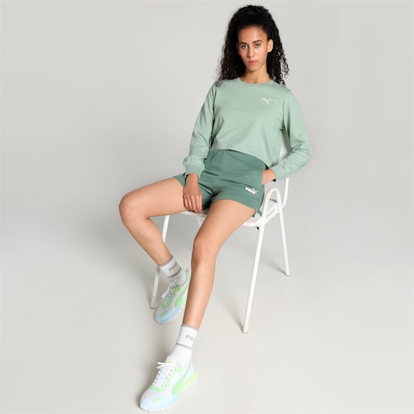 ESS Relaxed Fit Women's Crew-Neck T-shirt, Green Fog, extralarge-IND