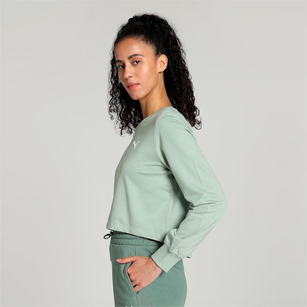 ESS Relaxed Fit Women's Crew-Neck T-shirt, Green Fog, extralarge-IND