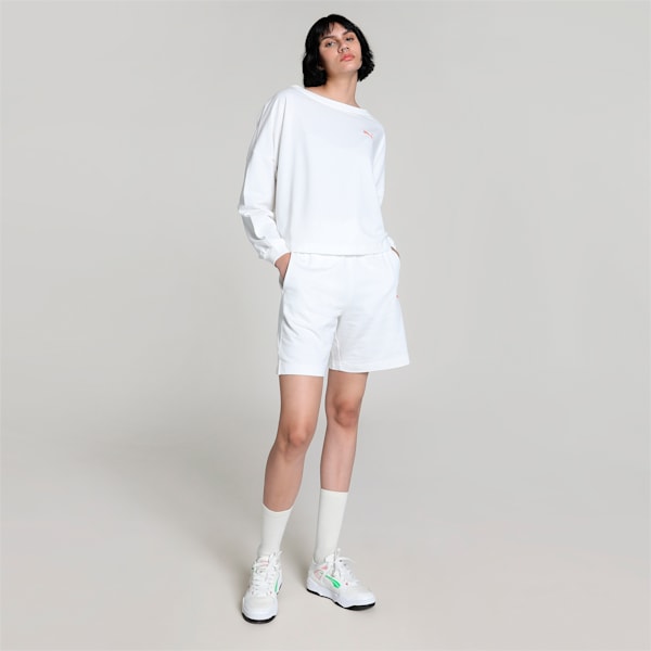 ESS Cross Back Women's Crew-Neck Sweatshirt, Warm White, extralarge-IND