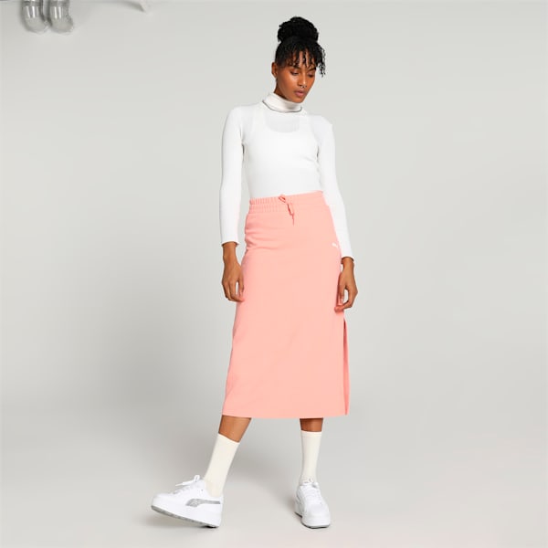 ESS Slit Skirt, Poppy Pink, extralarge-IND