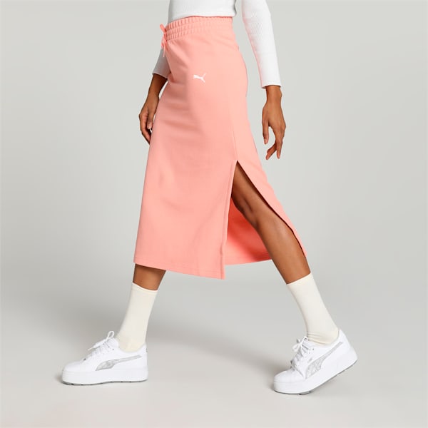 ESS Slit Skirt, Poppy Pink, extralarge-IND
