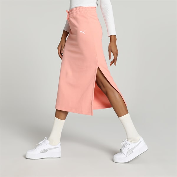 Women's Slit Skirt, Poppy Pink, extralarge-IND