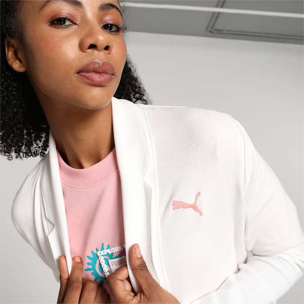 Flow Women's Knitted Jacket, Warm White, extralarge-IND
