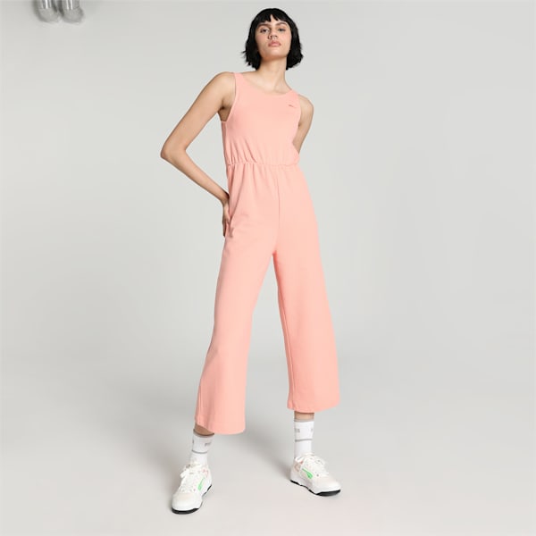 Women's Knitted Jumpsuit, Poppy Pink, extralarge-IND