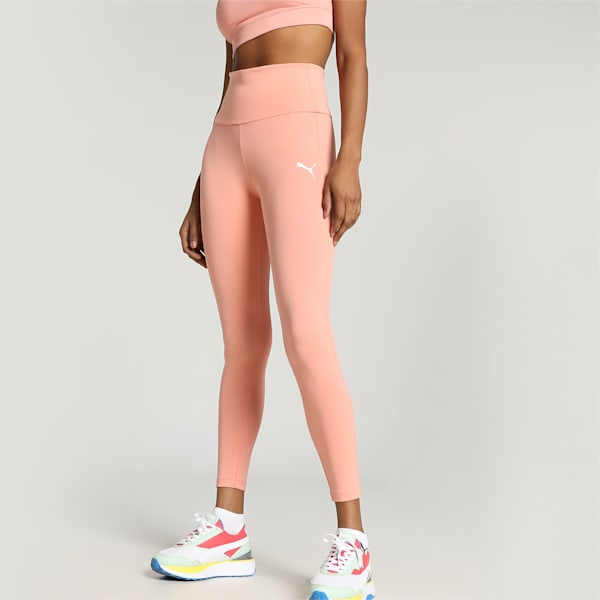 Women's High Waist 7/8 Leggings, Poppy Pink, extralarge-IND
