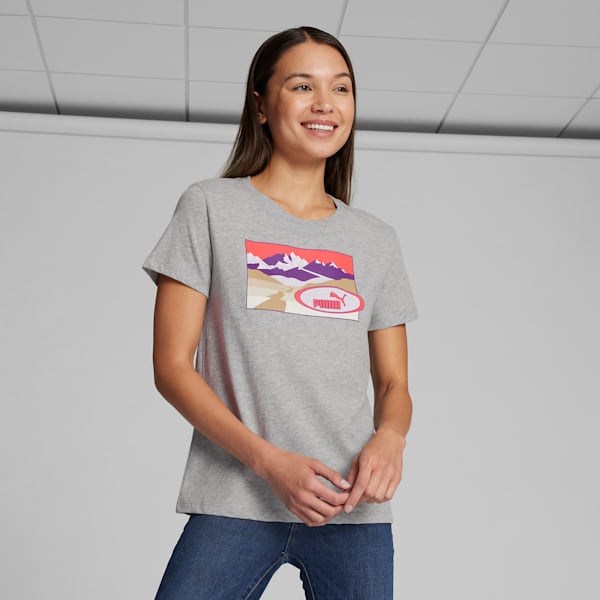 Womens grey puma t shirt clearance