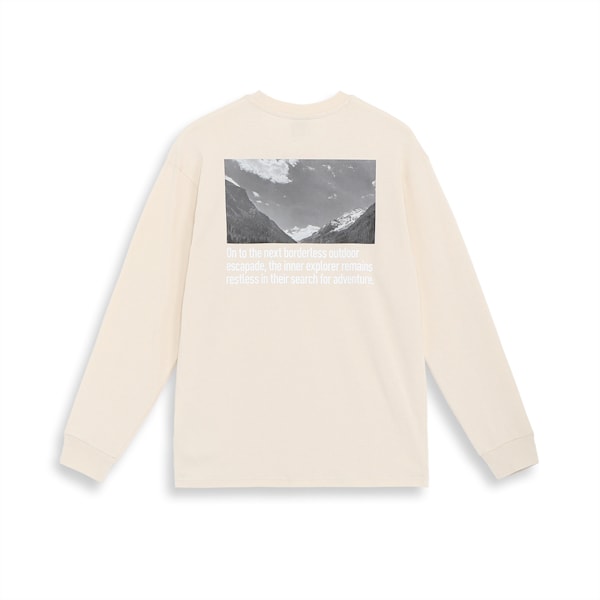 メンズ STYLE TECH グラフィック 長袖 Tシャツ, Alpine Snow, extralarge-JPN