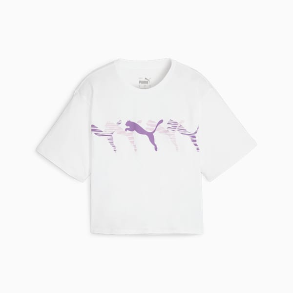 LOGO LAB Women's Relaxed Fit T-shirt, PUMA White, extralarge-IND