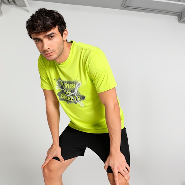 Men's Running Tee, Lime Smash, extralarge-IND