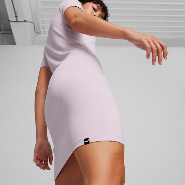 Vestido tipo playera para mujer ESS+ Blossom, Grape Mist, extralarge