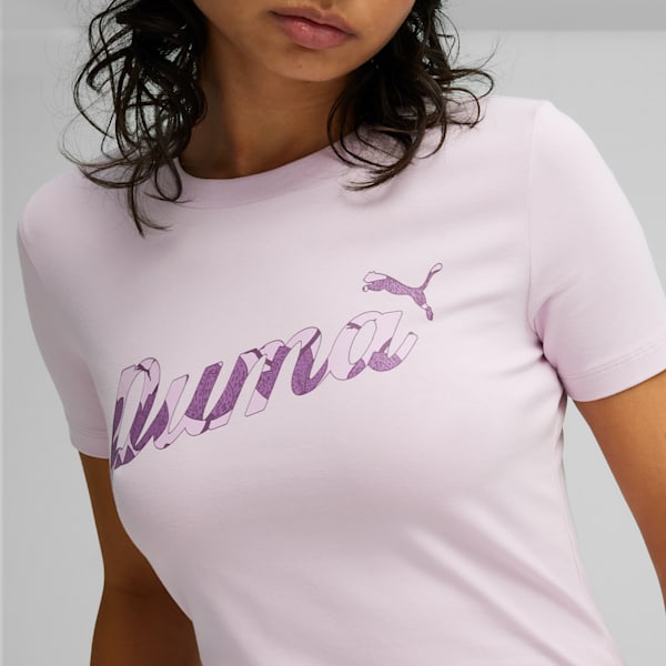 Vestido tipo playera para mujer ESS+ Blossom, Grape Mist, extralarge